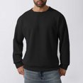 thumbnail image 3 of LOVZFMLL Vestes pour Hommes Décontractées Sport Manches Longues Couleur Unie Col Ras du Cou Chandail Chandail Base, 3 of 6