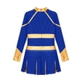 thumbnail image 4 of Alvivi Tenue de Meneuse de Claque pour Filles Robe Plissée Brillante Uniforme de Cheer pour Enfants Bleu 10, 4 of 5