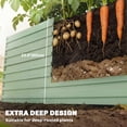 thumbnail image 4 of Outsunny 8x4x2ft Galvanized Raised Garden Bed, Open Bottom, Light Green, 4 of 10