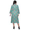 thumbnail image 3 of Moomaya Cotton Robe Women Long Printed Cotton Crossover Summer Bathrobes, 3 of 6