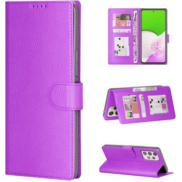 [PST] Samsung Galaxy A53 5G Wallet Case, Leather Magnetic Card Slot Wallet Folio Flip Case Cover