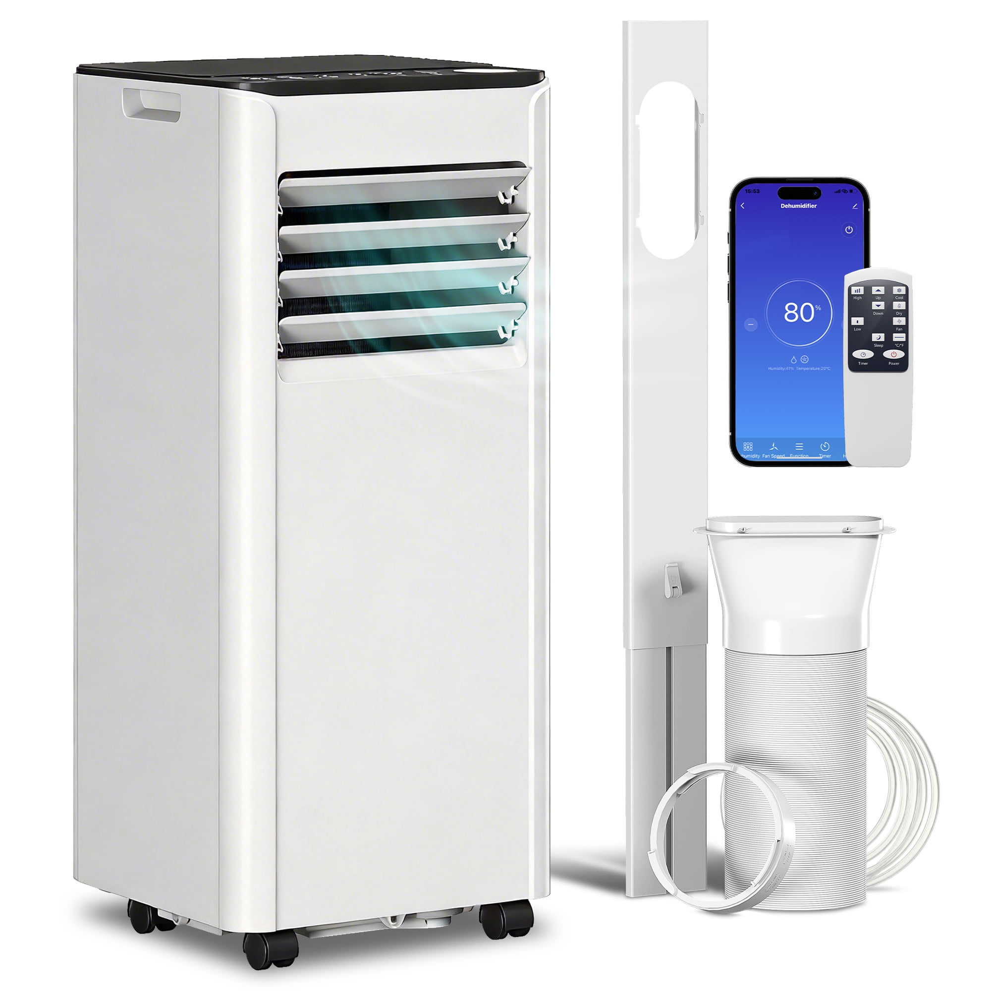 HOMCOM 10000 BTU Portable Air Conditioner, AC Unit with Dehumidifier & Fan