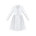 thumbnail image 1 of Robe Fille Dentelle Blanche Florale Perle Princesse Mariage Formelle Fête Soirée 7 Ans, 1 of 6