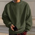 thumbnail image 1 of DPTALR Men Comfortable Solid Casual Tops Long Sleeve Round-Neck Sweatshirt, 1 of 4