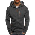 thumbnail image 2 of ORUYROP Sweat à Capuche Zippé pour Hommes, Mode Automne/hiver 2023, Veste Décontractée à Manches Longues, 2 of 6