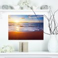 thumbnail image 1 of Stunning Blue Waves and Brown Sand - Beach Photo Canvas Print, 1 of 3
