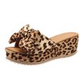 thumbnail image 2 of Aqestyerly Sandales Femme Habillées, Sandales d'Été pour Femme à une Bride Plateforme avec Nœud Plateforme Style Muffin à Imprimé Léopard, 2 of 8