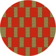 thumbnail image 1 of Ahgly Company Machine Washable Indoor Round Transitional Light Brown Area Rugs, 3' Round, 1 of 7