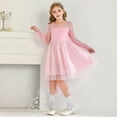 thumbnail image 4 of GDREDA Robes d'Été pour Filles 2025 Printemps Robe à Manches Longues pour Filles Robe en Maille Rose, 9-10 Ans, 4 of 7