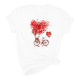 thumbnail image 4 of Meichang Chemises pour Femmes Joyeuse Saint-Valentin Hauts T-Shirts Graphiques Cœur en Bonbon Hauts Col Rond Coupe Ample Manches Courtes T-Shirts Saint-Valentin pour Femmes, 4 of 5