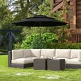 thumbnail image 2 of Outsunny Parasol de Patio 9 Pi à 3 Niveaux, Parasol de Marché Extérieur, Noir, 2 of 10