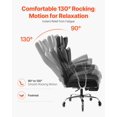 thumbnail image 4 of STAWAY Executive Office Chair - High Back Ergonomic Design, Adjustable Lumbar Support, Footrest, 400 lbs Capacity, Smooth Rolling Wheels, Black, 4 of 9