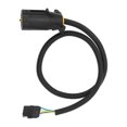 thumbnail image 2 of Trailer Brake Light Control Cord, Trailer Connector Cable Stable Performance Wear Resistant 0.9m 7 Way Round To 4 Way Flat  For Semi Trailers, 2 of 8