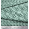 thumbnail image 3 of Soimoi Green Silk Fabric Scales Geometric Print Sewing Fabric Yard 42 Inch Wide, 3 of 3
