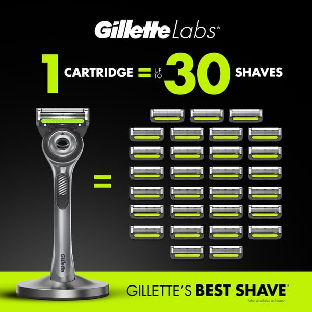GilletteLabs With Exfoliating Bar Black & Gold Edition, Razor For