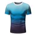 thumbnail image 2 of BOBOGOJP T-Shirts Graphiques pour Hommes Manches Courtes Col Rond (Bleu Foncé,TG), 2 of 4