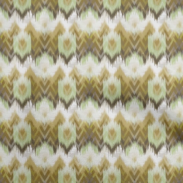 oneOone Polyester Spandex Olive Green Fabric Flame Stitch Craft Projects Decor Fabric Printed By The Yard 56 Inch Wide