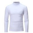 thumbnail image 2 of QIPOPIQ Mens Half Turtleneck Long Sleeve Pullover Basic Designed Undershirt Stretch Slim Fit Sweaters Clearance, 2 of 6