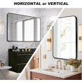 thumbnail image 1 of KOSSMAI Rectangular Wall Mirror with Round Coner for Bathroom, Living Room, Bedroom, Dining Room 30"X40" Black, 1 of 5