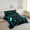 thumbnail image 3 of YST Kids Bedding Sets for Boys Room Decor, Blue Gamepad Pattern, Twin, Black Reversible, 3 of 7