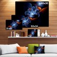 thumbnail image 3 of Fractal Flower with Orange Flame - Floral Canvas Art Print, 3 of 4