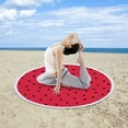 thumbnail image 1 of Jusqu'à 65% de Réduction Serviette de Plage Ronde SMihono Grande Serviette de Plage en Microfibre Épaisse avec Franges Tapis de Yoga Pique-Nique Polyvalent Résistant au Sable 59 Pouces, 1 of 7
