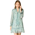 thumbnail image 1 of INSPIRE CHIC Robe Droite Décontractée Ample à Volants à Nouer au Cou à Motif Floral pour Femme, 1 of 6