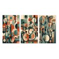 thumbnail image 2 of Designart "Artistic Evolution Mid Century IV" Modern Midcentury Wall Art Set Of 3 - Orange Midcentury Gallery Wall Set For Home Decor, 2 of 6