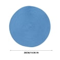 thumbnail image 2 of Djiypn Napperons Ronds Tressés Ensemble de 8 Napperons Ronds pour Tables à Manger 15 Pouces Lavables Napperons de Table de Cuisine Intérieur (Bleu, 8), 2 of 8