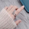 thumbnail image 2 of Anxiety Ring, Fidget Ring Anxiety Rings For Women Spinner Ring, Silver Plated Fidget Rings For Anxiety Stress Reliever Spinner Rings, Adjustable Rings, 2 of 5