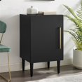 thumbnail image 2 of Pemberley Row MDF Matte Black Media Cabinet Rectangular Adjustable Shelf 33.5"H Unassembled, 2 of 7