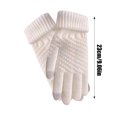 thumbnail image 2 of TIELUTT Winter Lined Knit Solid Color Warm Fingerless Cold Weather for Cycling Outdoor Use Workout Bow Bike Table Mini Exercise Bike Pedal compatible with Motorized Pedal Working Out Stuff, 2 of 5