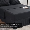 thumbnail image 4 of HAOK Pinch Pleat Comforter Set 8 Piece, Cal King Size, Black, 4 of 6