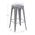 thumbnail image 3 of Mainstays 30 inch Metal Barstools Set of 4 Silver Color, 3 of 7