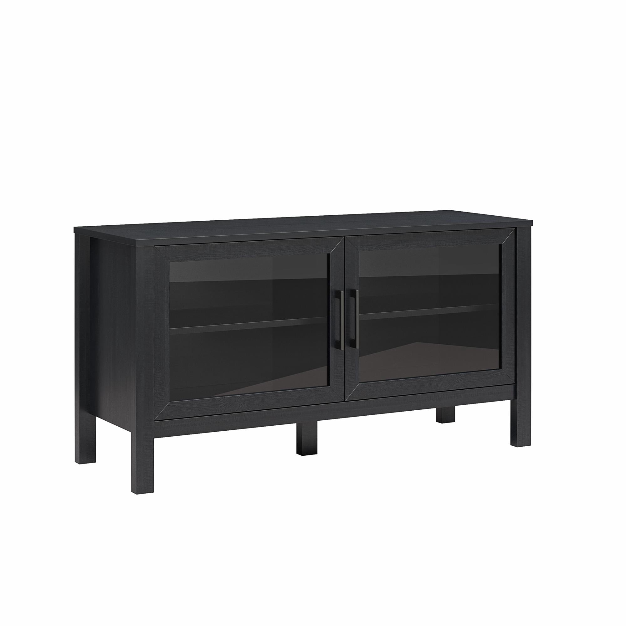 Meuble TV avec porte en verre Mainstays, Noir