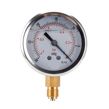Compound Pressure Vacuum Gauge Glycerine Filled For Water Or Oil And Air And Gas Up To 10 Bar