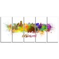 thumbnail image 1 of Design Art Miami Skyline Canvas Print, 1 of 3