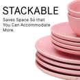 thumbnail image 5 of Hand Painted Ceramic Dinner Set Of 12 Pieces Dinnerware Set, Blush Pink | Set Of 6 Dinner Plates + 6 Small Dinner Bowl, 180ml Each | Microwave & Dishwasher Safe, 5 of 5