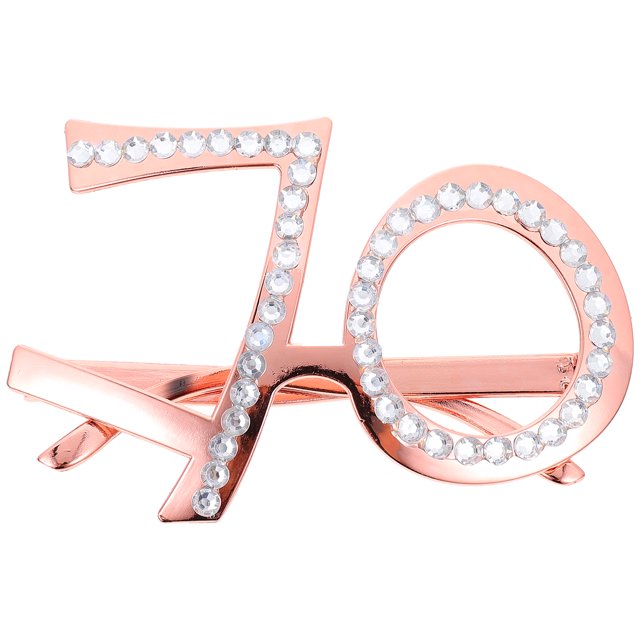 Miangastore Numeric Birthday Eyeglasses 70th Birthday Party Eyewear Photo Booth Prop
