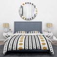 thumbnail image 1 of Designart 'Retro Geometrical Abstract Minimal Pattern VII' Mid-Century Duvet Cover Set, 1 of 4