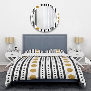 Designart 'Retro Geometrical Abstract Minimal Pattern VII' Couverture de couettes du centre-ville