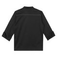 thumbnail image 4 of Aislor Unisex Short Sleeve/Long Sleeve Chef Coat Jacket Kitchen Uniform Restaurant Hotel Cook Jacket Black Long Sleeve 3XL, 4 of 7