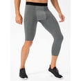 thumbnail image 3 of yeacher Pantalon de Compression Asymétrique pour Hommes avec Entrejambe en Mesh, Design Patchwork, Léger et Extensible, Disponible en Gris, Tailles P-2TG, 3 of 6