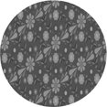thumbnail image 1 of Ahgly Company Tapis d'Intérieur Lavable à la Machine, Carré, Transitionnel, Gris, Tapis de Zone, 3 Pieds Carré, 1 of 7