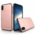 thumbnail image 3 of iPhoneXR Case Hybrid Rugged Hard Back Cover with ID Credit Card Slot Holder Wallet Case for Apple iPhoneXR - White, 3 of 8