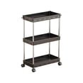 thumbnail image 2 of CaiYueKe Plastic Storage Cart with Wheels, 3 Tier Rolling Utility Cart, Mobile Organizer for Kitchen Bathroom Dorm, Slim Space Saving Rolling Cart, Multi-Purpose Storage Rack with Removable Shelves, 2 of 7