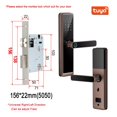 thumbnail image 2 of Biometric Fingerprint Door Lock DB20 Black Smart Lock Tuya App Remote Unlocking Keyless Lock Electronic Door Lock ,More Secure, 2 of 4