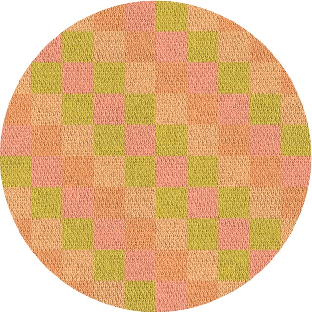 Ahgly Company Tapis d'Intérieur Ronds Lavables à la Machine, Style Transitionnel, Bière Orange, Tapis de Zone, 8 Pieds Rond