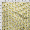thumbnail image 4 of oneOone Silk Tabby Light Yellow Fabric Florals Sewing Craft Projects Fabric Prints By Yard 42 Inch Wide, 4 of 4