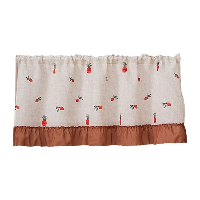 Valances for Windows Kitchen Window Blackout Curtain Small Window Bathroom Basement Short Pole Pocket Curtain Board